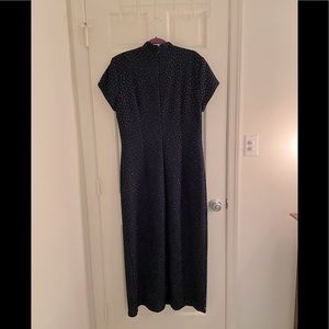 John Robert s Navy Sequined Long Formal Dress